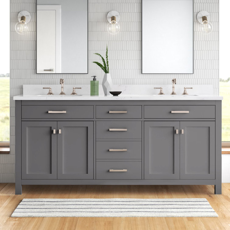 Mercury Row® Atencio 72" Double Bathroom Vanity Set & Reviews Wayfair